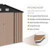 Outdoor Metal Storage Shed Steel Utility Tool House With Lockable Doors & Windows - 4 of 4
