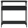vidaXL Console Table with Shelf Black 29.5 in.x11.4 in.x29.5 in. Engineered Wood - 4 of 4