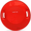 Slippery Racer Heavy-Duty Cold Weather Downhill Pro Adults and Kids Plastic Outdoor Winter Saucer Disc Snow Sleds with Handles. (3 Pack) - 2 of 4