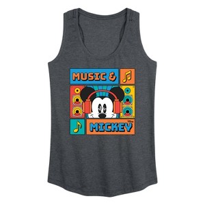 Women's - Disney - Music And Mickey Graphic Racerback Tank - 1 of 4