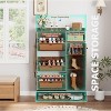 Garvee Shoe Cabinet with 3 Flip Drawers, 4-Tier Rattan Shoe Storage Cabinet, Freestanding Shoe Organizer with Adjustable Shelves for Entryway - 2 of 4