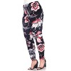 Women's Plus Size Printed Leggings - One Size Fits Most Plus - White Mark - 2 of 3