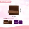 Unique Bargains Velvet Storage Ring Necklace Jewelry Pouches with Insert Pad 3.5" x 3.3" 2 Pcs - 2 of 4