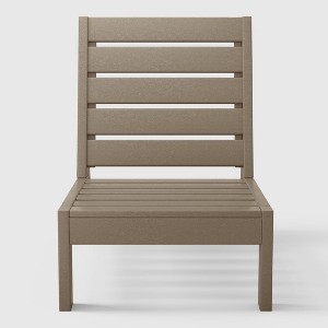 Westintrends Avalon Outdoor Patio Hdpe Deep Seating Modular Armless Chair - 1 of 4