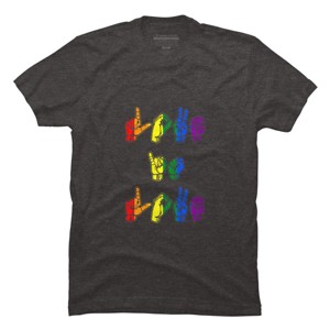 Adult Design By Humans Love Is Love Sign Language Pride By ToruSanogawa T-Shirt - 1 of 2