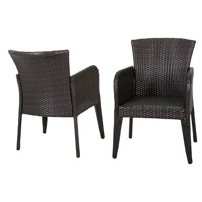 2pk Steel Patio 360 Swivel Padded Arm Chairs with Sling Seat & Back -  Captiva Designs