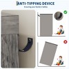 Wood Armoire Wardrobe Closet with 4 Drawers and Door - 43.3" H Bedroom Cabinet with Hanging Rod, Clothing Storage, Dresser with Storage Closet - 4 of 4