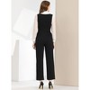 Allegra K Women's High Waist Casual Wide Leg Pants Overalls Jumpsuit - 4 of 4
