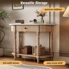 Sapphtopaz TV Stand Entryway Table with Top Drawer and Open Shelf Narrow Console Table with Open Storage for Hallway, Bedroom, Living Room - 3 of 4