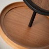 Sullivans 9.75" Wooden Pedestal Desk Clock , Black - 2 of 3