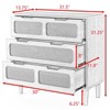 ALEXOUN 3 Drawers Dresser for Bedroom,Farmhouse Rattan Dresser,for Closet Storage,Wood Drawer Organizer for Bedroom,Living Room,Hallway,Natural Color - 3 of 4