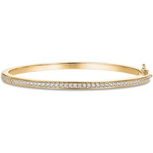 14K Gold Plated Cubic Zirconia Bangle Tennis Bracelets for Women - 1 of 4