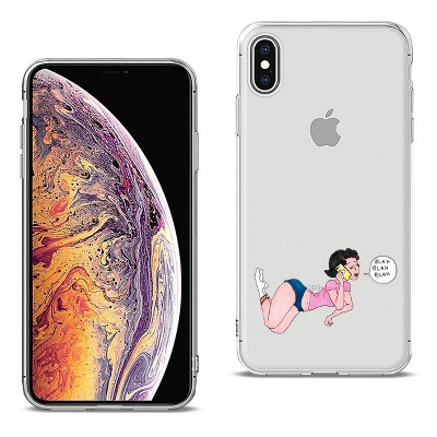 Reiko iPhone Xs Max Clear Bumper Case with Air Cushion Protection in Clear Hot Pink