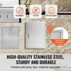 VEVOR BBQ Access Door, 20W x 27H Inch Single Outdoor Kitchen Door, Stainless Steel Flush Mount Door, Wall Vertical Door with Handle, Silver - 4 of 4