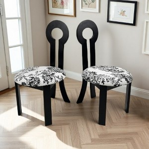KWPZQEB Dining Chairs Set of 2, Modern Fabric Kitchen Side Chairs with Upholstered, Farmhouse Dining Room Chair for Kitchen Dining Room - 1 of 4