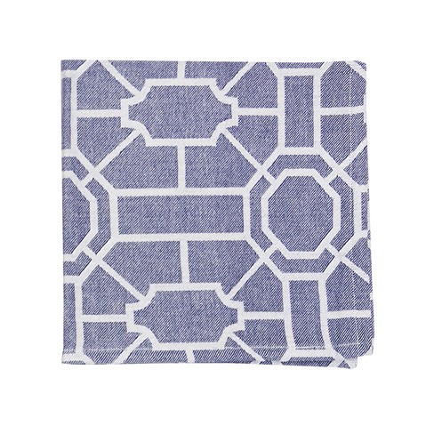 C&F Home Trellis Navy Cotton Napkin Set of 6 - image 1 of 2