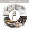 TOAOTBNBOB 180°Swivel Bar Stools Set of Two, Wood Bar Chairs with Footrests and Button Tufted Back, Bar Height Barstools for Kithcen Island, Beige - 4 of 4