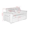 TiramisuBest 55" Velvet 2-Seater Pull-Out Sofa Bed with Adjustable, USB Ports & Storage Pockets, 3-in-1 Convertible Sleeper Loveseat, Dark Grey - 4 of 4