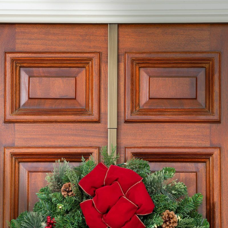 Haute Decor Christmas Adjustable Length Wreath Hanger Antique Brass, 5 of 7