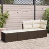 vidaXL Garden Sofa Set - Brown - 3 of 4