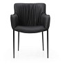 Whiteline Modern Living Tiffany Dining Armchair, Black - 3 of 4