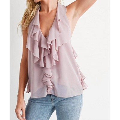 Women's Bi- Ruffled Halter Blouse - BluIvy
