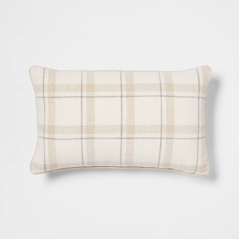Woven Striped with Plaid Reverse Throw Pillow - Threshold™, 5 of 12