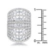 Slickblue Women’s 2.54 Ct. Clear Cubic Zirconia Cocktail Ring, Wide-Band, Glamorous Statement Jewelry, Size 5-10 - 3 of 4