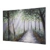 Yosemite Home Decor 'Lighted Path I' - 47"Wx32"H Wall Art on Canvas, Hand Painted with 3D accents - Multi-Color - 2 of 4