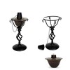 BirdRock Home 2-Pack Outdoor Wide Conical Torches - Tabletop Stand - Distressed Bronze - 3 of 4