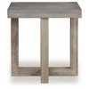 Lockthorne End Table Black/Gray - Signature Design by Ashley: Square Accent Table, Mango Wood Legs - 4 of 4