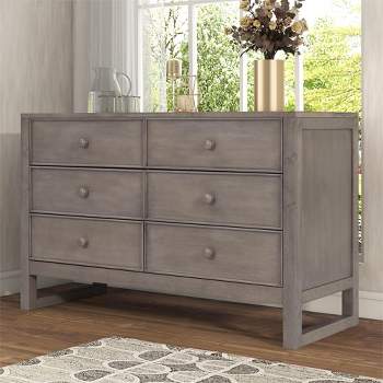 Rustic Wooden Dresser With 6 Drawers, Storage Cabinet For Bedroom RE- ModernLuxe