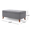GDFStudio Valeno Mid Century Modern Fabric Tufted Storage Ottoman Bench - 3 of 4