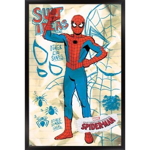Trends International Marvel Animations' Your Friendly Neighborhood Spider-Man - Suit Concept Ideas Framed Wall Poster Prints - 1 of 4