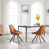 PAGED Contemporary Dining Chairs Set of 2 Thickened Fabric Kitchen Chairs with Metal Legs for Living Room, Restaurant - 3 of 4