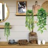 Attop 6pcs, Artificial Plant Mandala Eucalyptus Green Vine, Artificial Hanging Ivy Decorative Potted Plant, Used for Decoration - 2 of 4