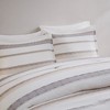 Gracie Mills Ismael Clipped Jacquard Stripe 5-Piece Comforter Set - King/California King - Neutral - 3 of 4