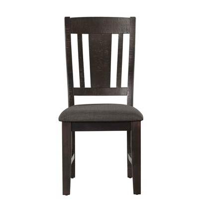 Rustic Gray Oak 5-Piece Dining Set with Upholstered Chairs