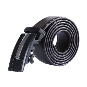 Allegra K Mens Automatic Ratchet Leather Belt with Alloy Buckle Wide 1 1/2" - 1 of 4