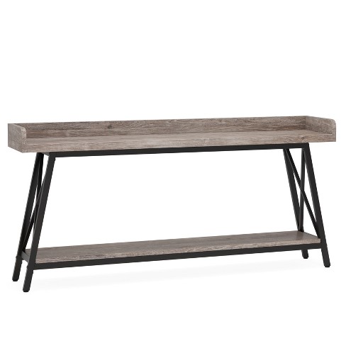 Tribesigns 70.87 2 tier Narrow Sofa Table Gray Target