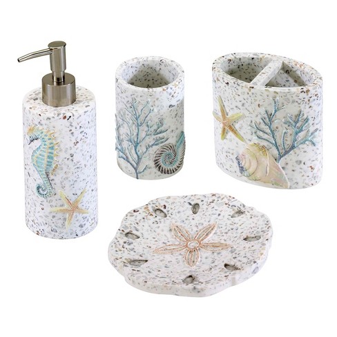 Avanti Linens Coastal Terrazzo 4-Piece Bath Accessory Set - image 1 of 3