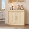 35.4 Inch Modern Sideboard with 2 Doors - Wood Coffee Bar, Free Standing Buffet,Media Console and Credenza for Living Room, Kitchen or Hallway - 2 of 4