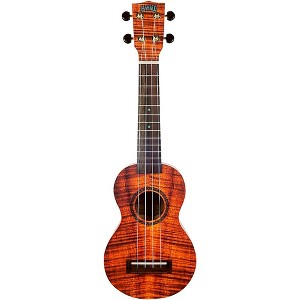 Mahalo Artist Elite Soprano Ukulele With Bag Koa Photo Flame - 1 of 4