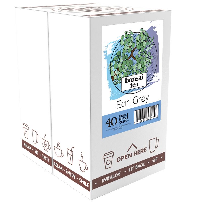 Bonsai Tea Co. Tea Pods, Compatible with 2.0 Keurig K Cup Brewers, Earl Grey, 40 Count, 2 of 6
