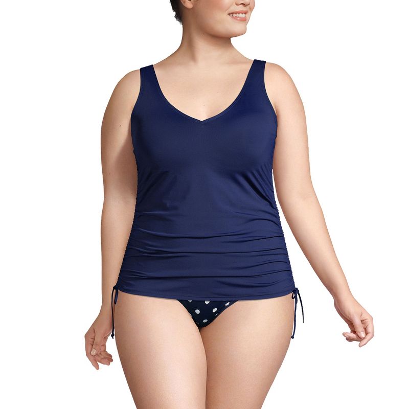 Lands' End Chlorine Resistant Underwire Tankini Swimsuit Top, 5 of 8