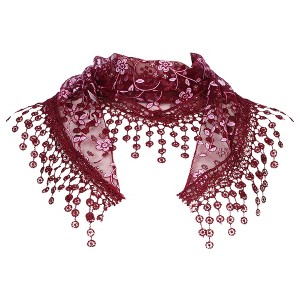 INSPIRE CHIC Lace Mantilla Tulle Triangle Head Covering Church Veil Scarves 1Pc - 1 of 4