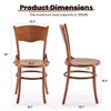 SEVOBAL Office Dining Chair Set of 2 High Back Wooden Chair Accent Chair Sturdy Task Chairs for Banquet Kitchen Living Room, Beige, 18.1"*19.7"*35" - 4 of 4