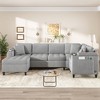 Whisen 115.7" Modern U-shaped Sectional Sofa & Oversized Sectional Couch with Built-in Cup Holders, Storage Space - 2 of 4