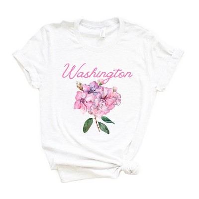 Simply Sage Market Women's Washington Flower Colorful Short Sleeve Graphic Tee