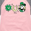 Girls' - Disney - Mickey St Patricks Icons Shirt Tail Raglan Graphic T-shirt - 2 of 3